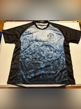 Ski The East Birchgrove Bike Jersey winter Graphic Black Blue Lightweigh XXLarge